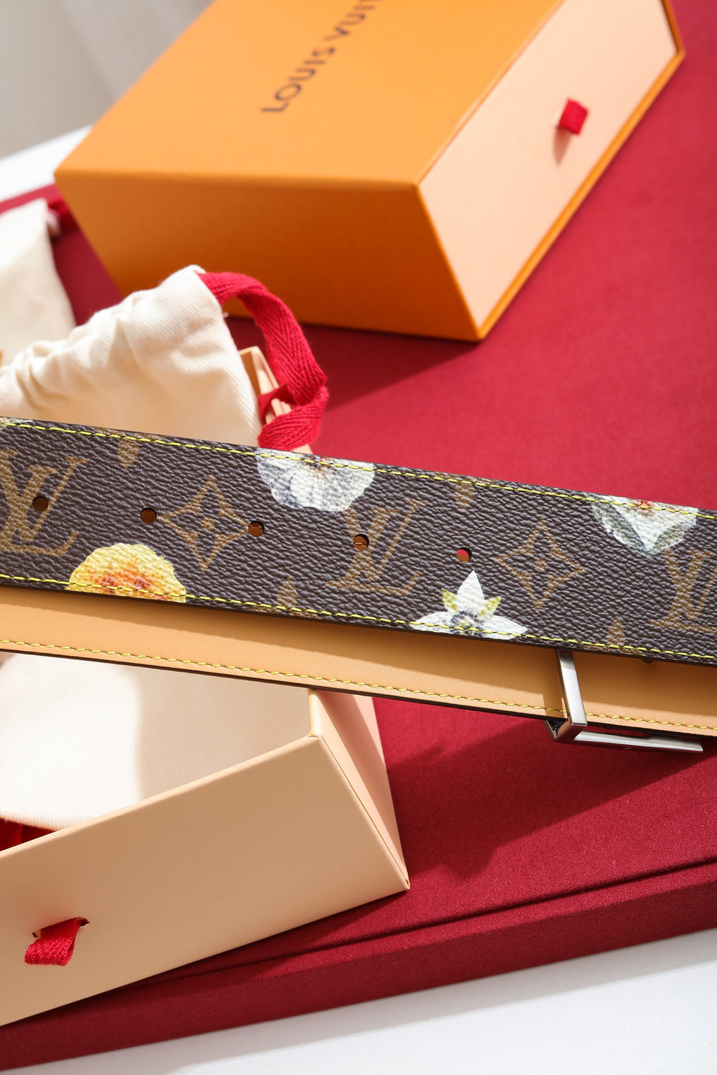 Louis Vuitton LV Initiales Monogram Flower 40mm Reversible Belt