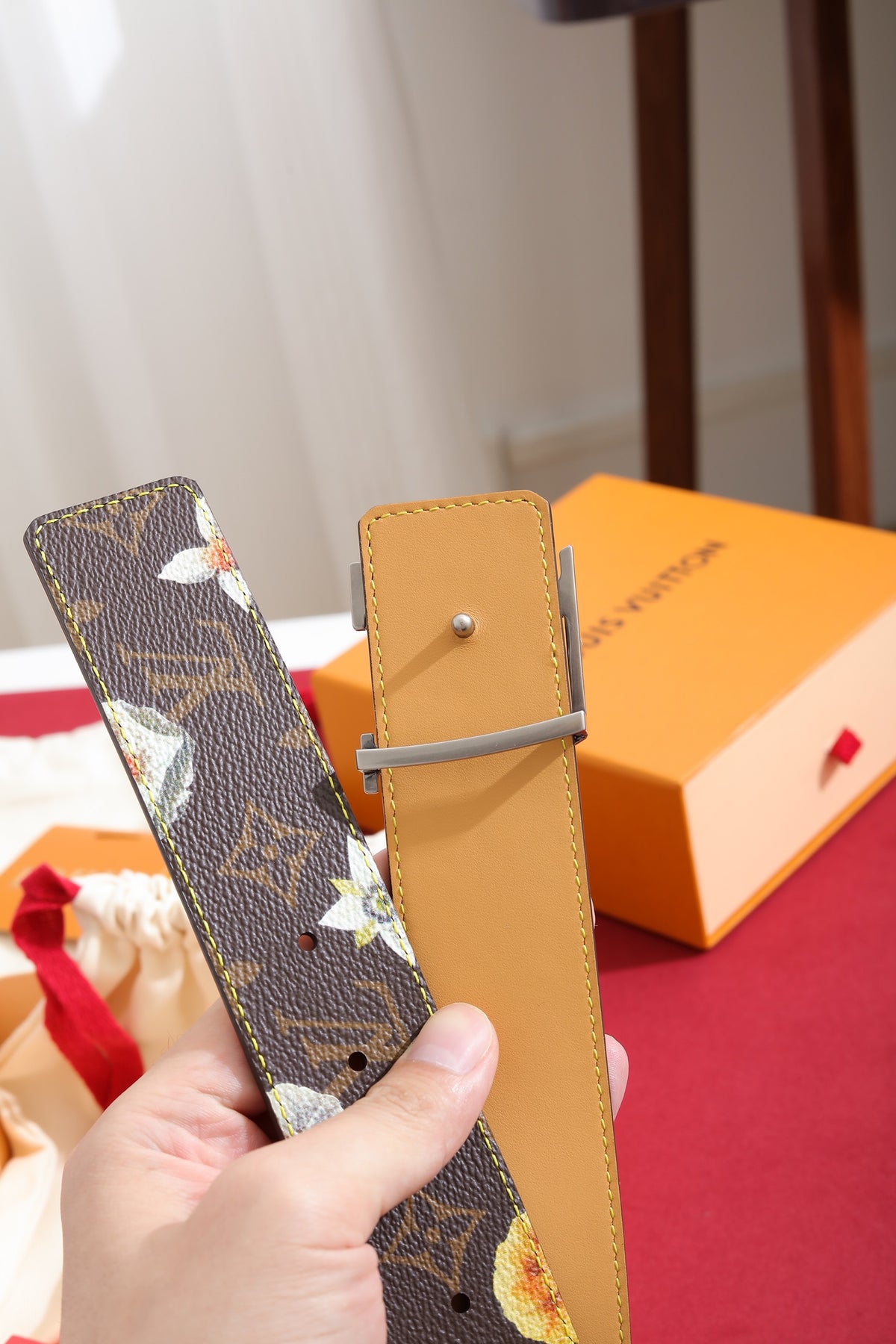 Louis Vuitton LV Initiales Monogram Flower 40mm Reversible Belt