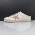 Golden Goose Super-Star Sabot White Leather Pink