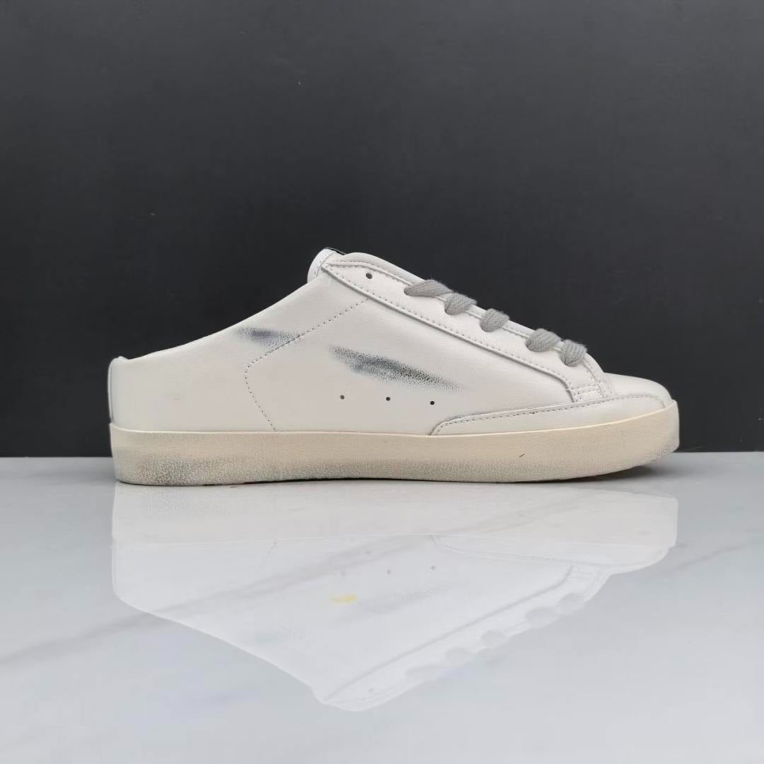 Golden Goose Super-Star Sabot White Leather Pink