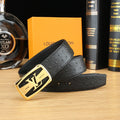 LV Ostrich-Embossed Leather Belt with LV Automatic Buckle