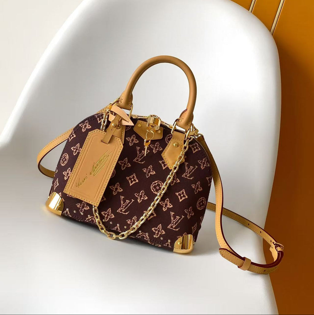 LV Alma Trunk BB Bag 22cm Brown in Denim combined with Cowhide 287208