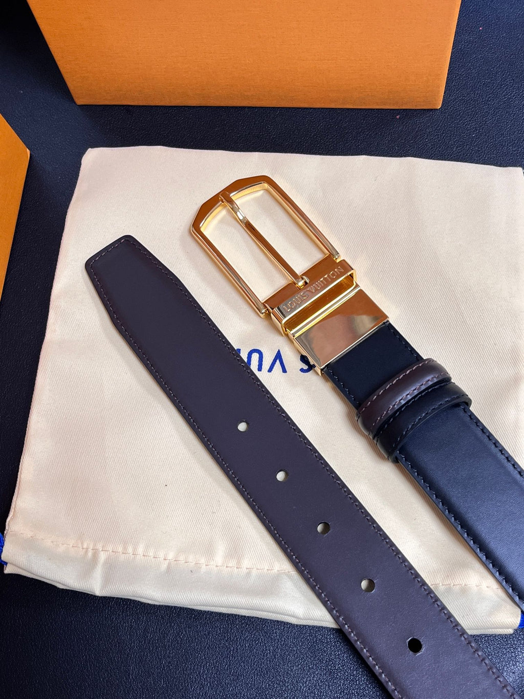 Louis Vuitton Pont Neuf Reversible 35MM Belt Smooth Leather