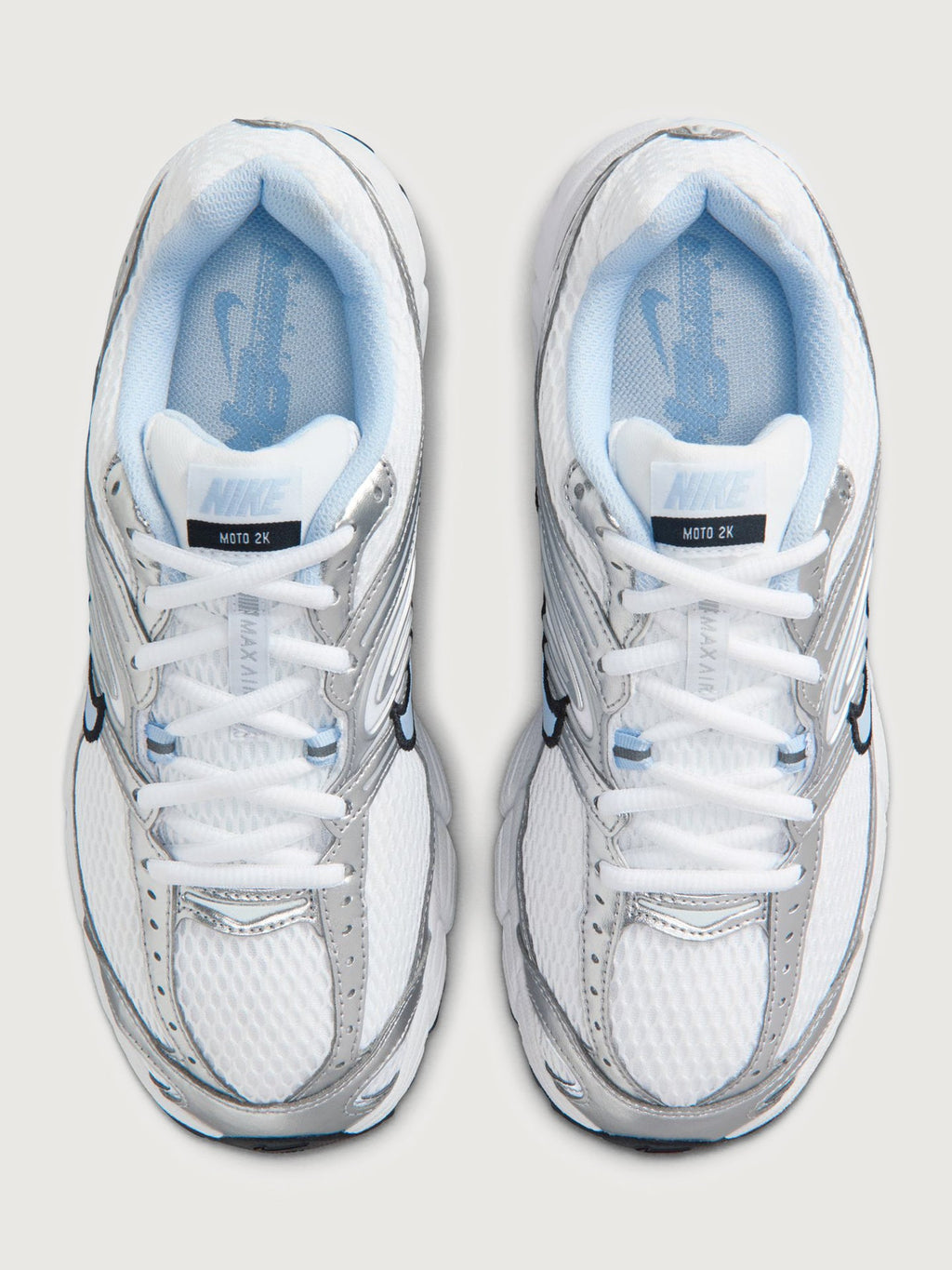 Nike Air Max Moto 2k - White/Hydrogen Blue/Metallic Silver