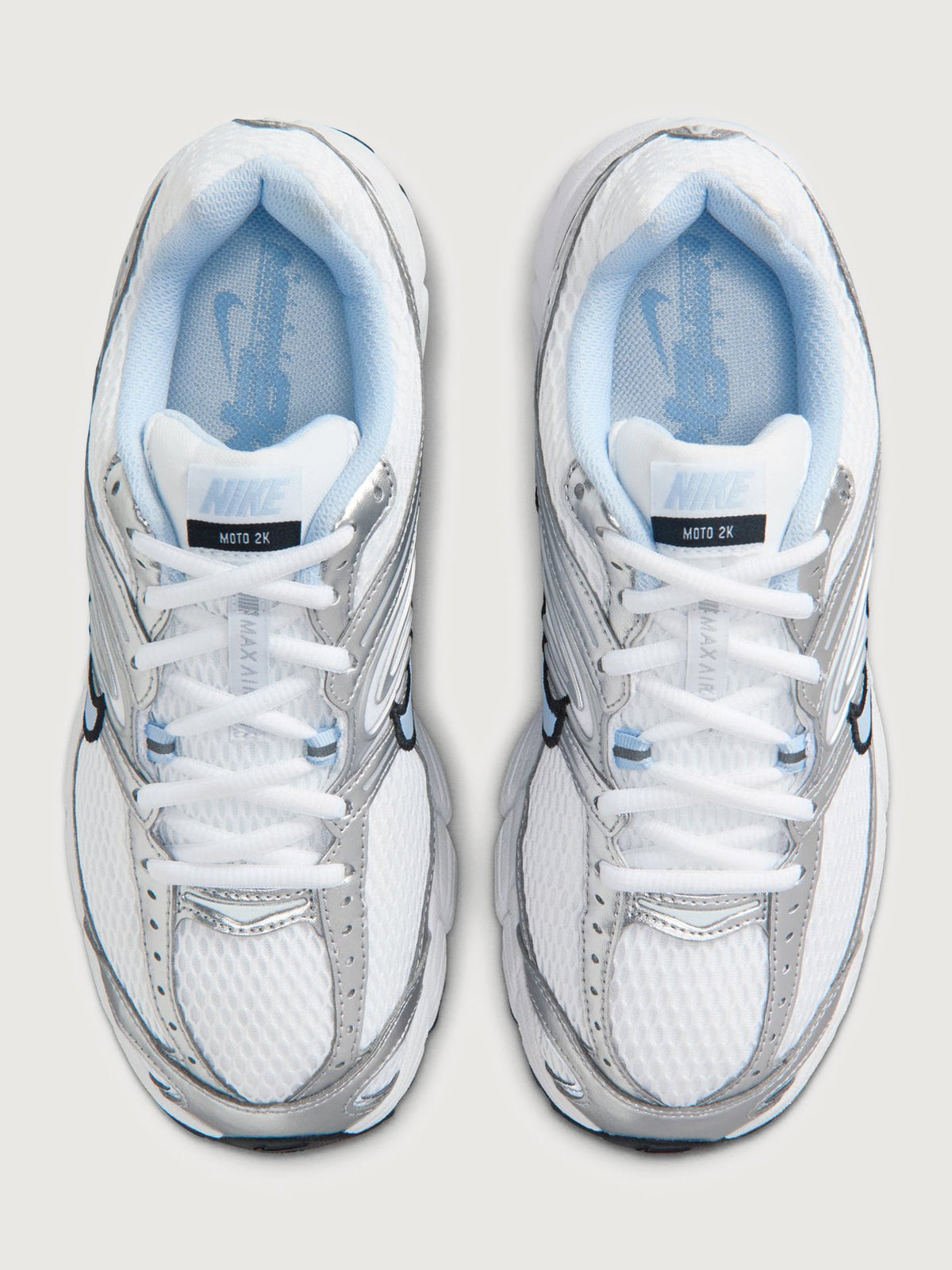 Nike Air Max Moto 2k - White/Hydrogen Blue/Metallic Silver