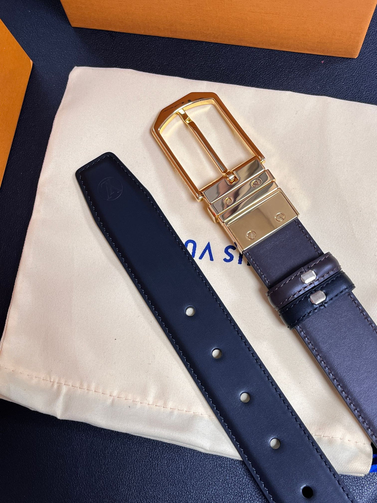 Louis Vuitton Pont Neuf Reversible 35MM Belt Smooth Leather