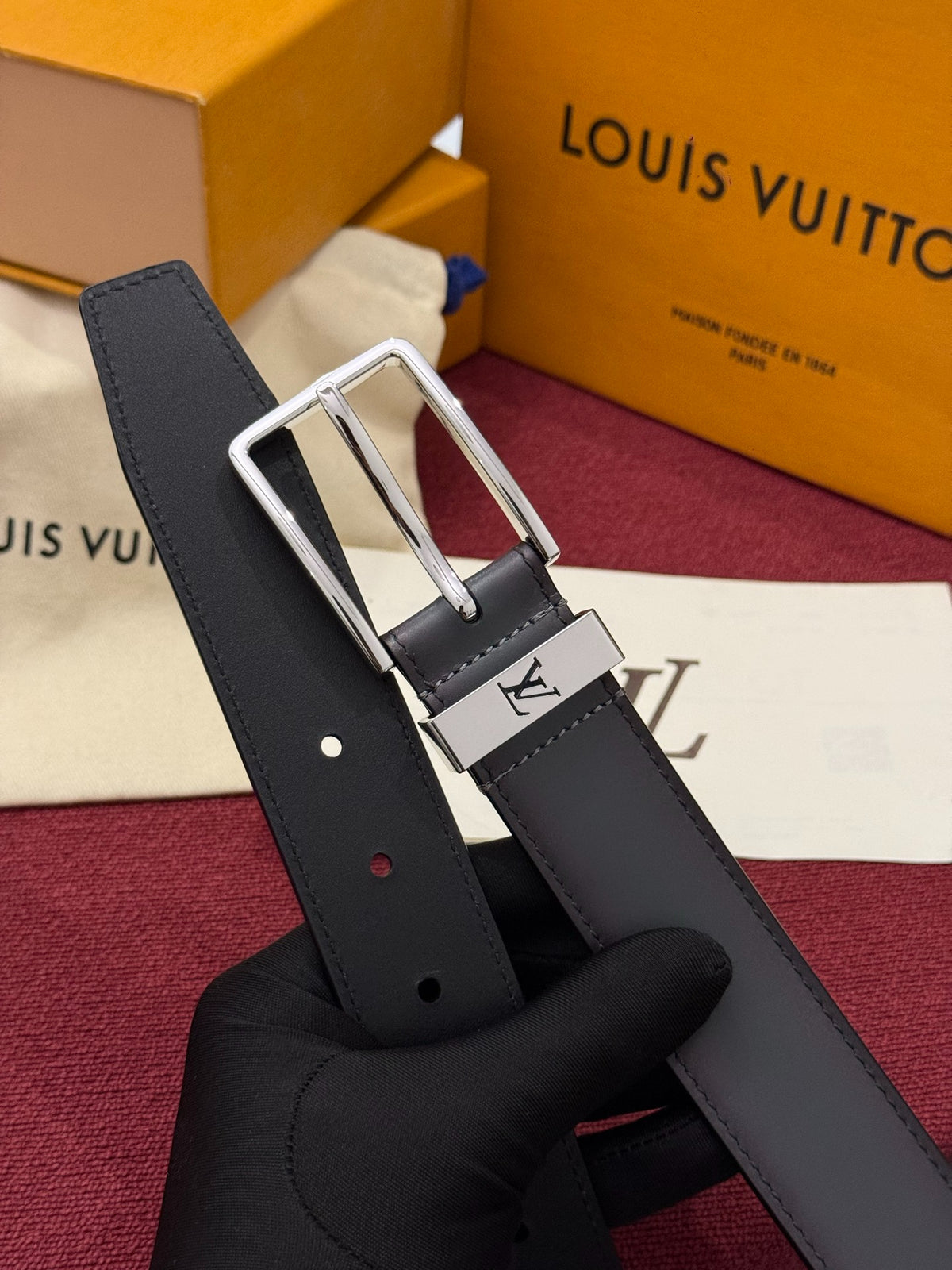 Louis Vuitton Pont Neuf Patinated 35mm Belt