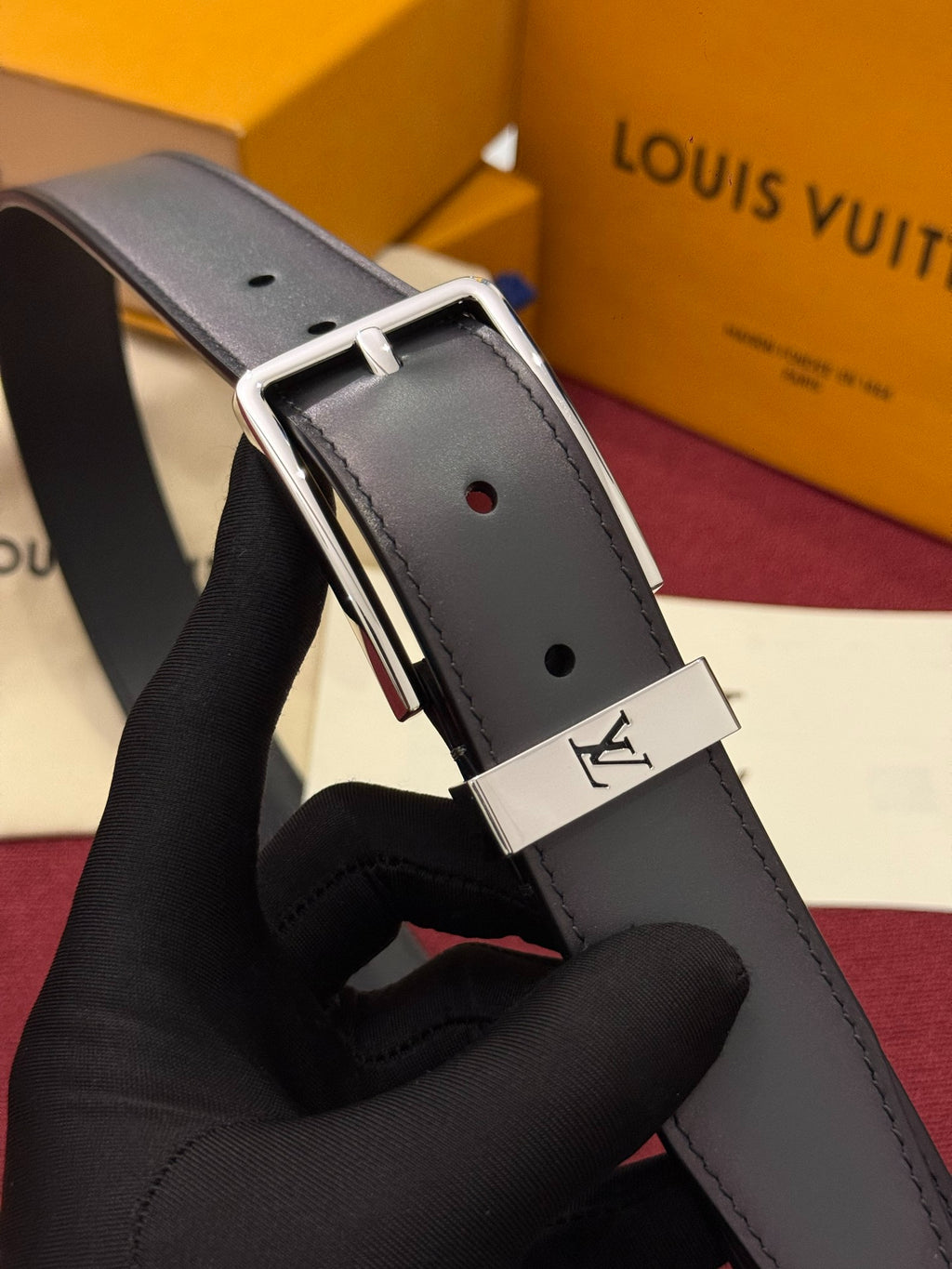 Louis Vuitton Pont Neuf Patinated 35mm Belt
