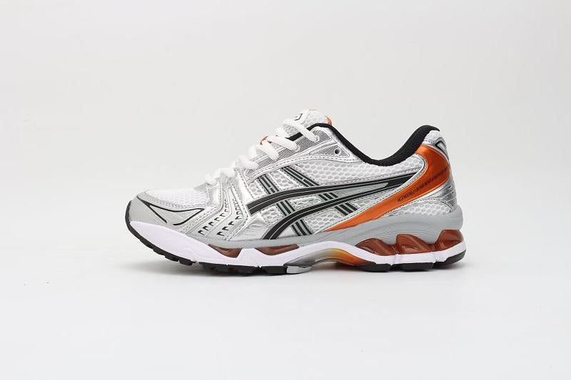 ASICS Unisex GEL-Kayano 14 "White / Piedmont Grey / Metropol Orange" (White Silver Orange Edition)