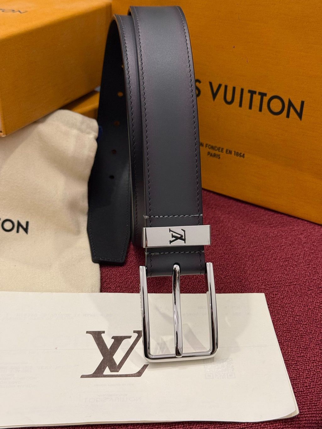Louis Vuitton Pont Neuf Patinated 35mm Belt