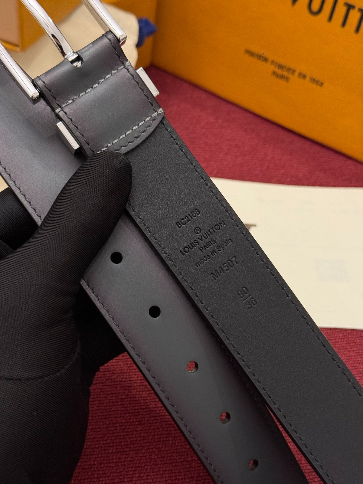 Louis Vuitton Pont Neuf Patinated 35mm Belt