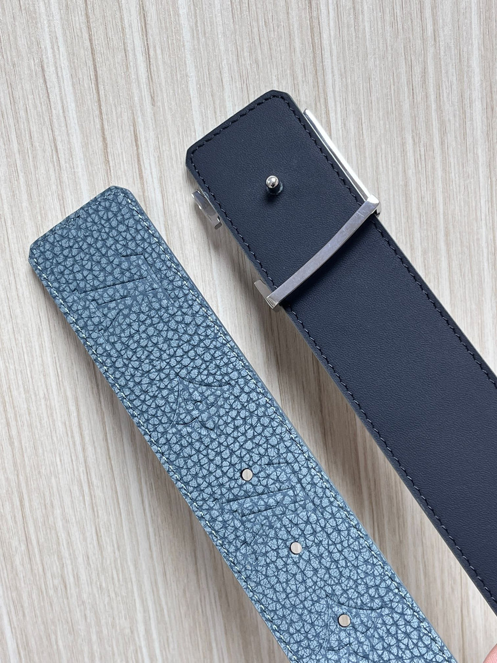 Louis Vuitton LV Initiales 40MM Reversible Belt Light Blue Rainbow