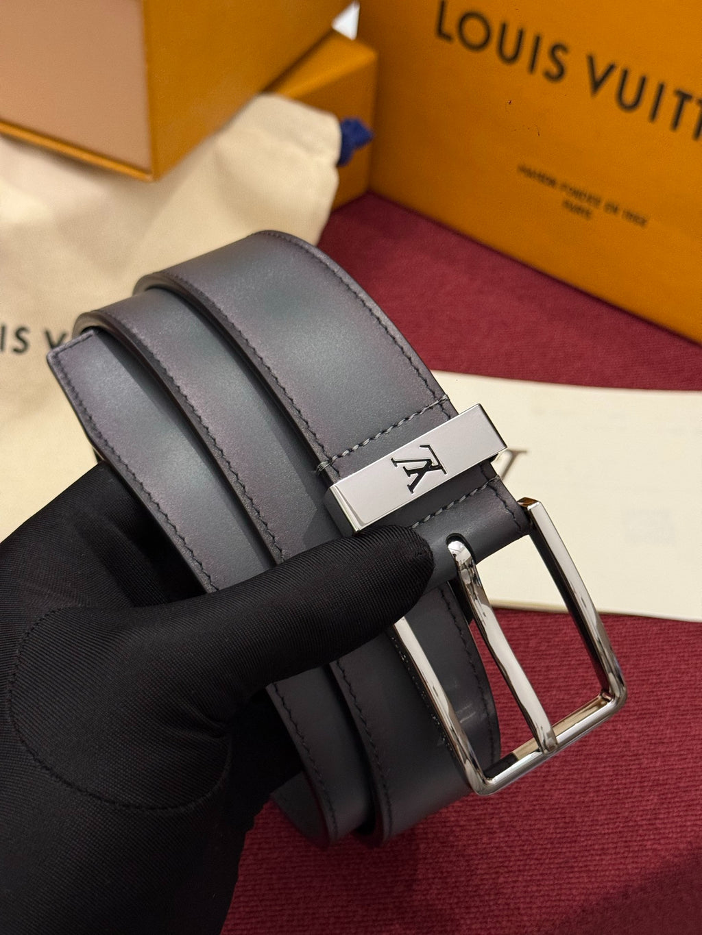 Louis Vuitton Pont Neuf Patinated 35mm Belt