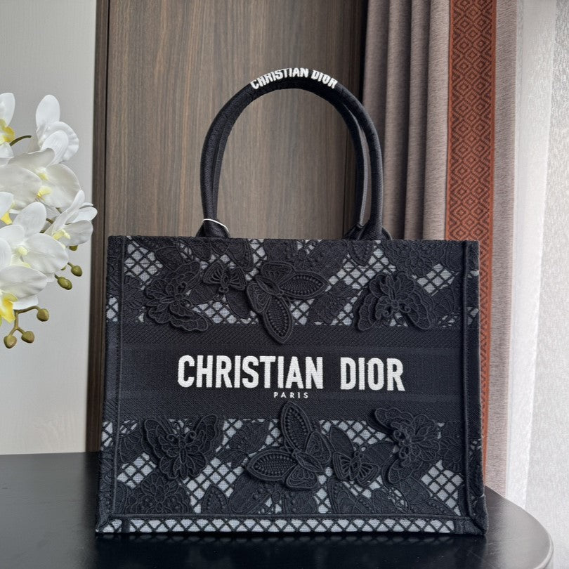 Medium CD Book Tote 36cm Butterfly Zodiac Black