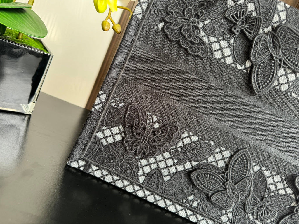Medium CD Book Tote 36cm Butterfly Zodiac Black