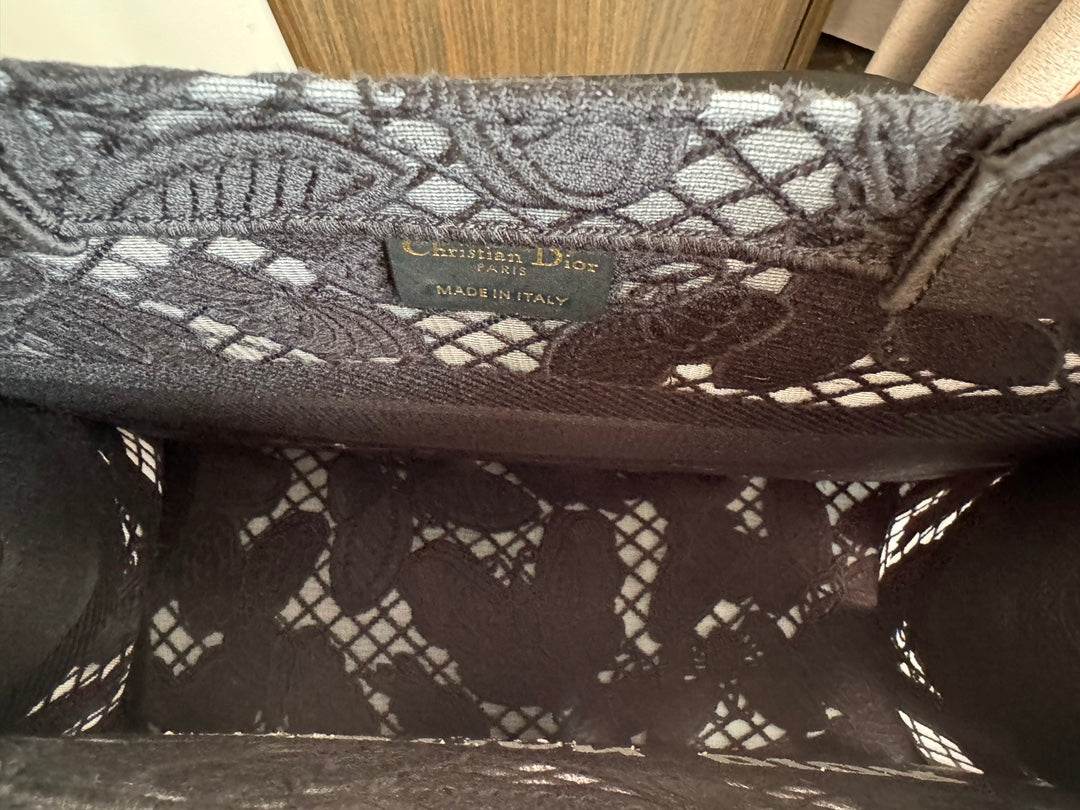 Medium CD Book Tote 36cm Butterfly Zodiac Black