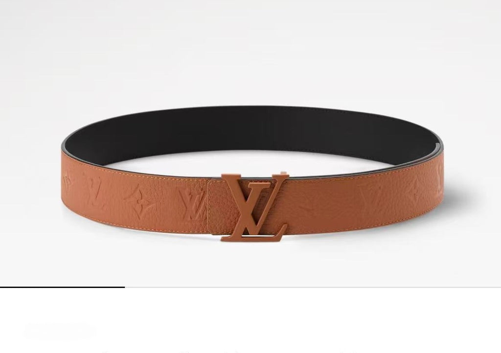 Louis Vuitton LV Initiales Taurillon Monogram 40MM Reversible Belt Camel