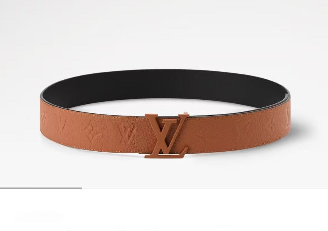 Louis Vuitton LV Initiales Taurillon Monogram 40MM Reversible Belt Camel