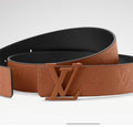 Louis Vuitton LV Initiales Taurillon Monogram 40MM Reversible Belt Camel