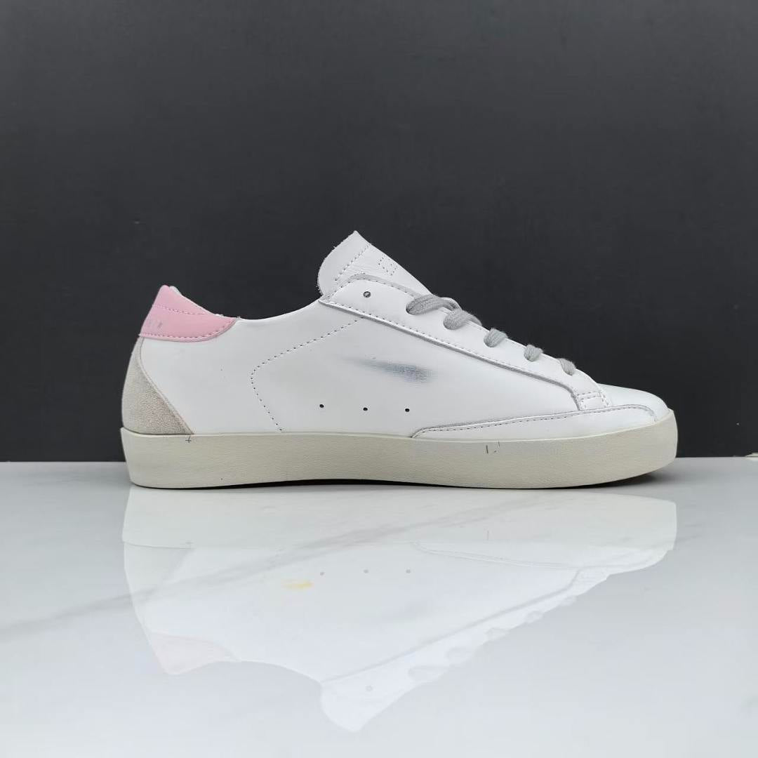 Golden Goose Super-Star White Leather Silver Pink