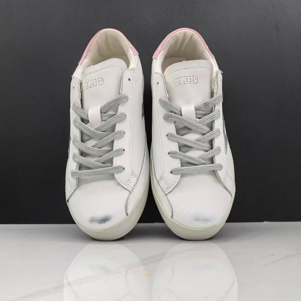 Golden Goose Super-Star White Leather Silver Pink