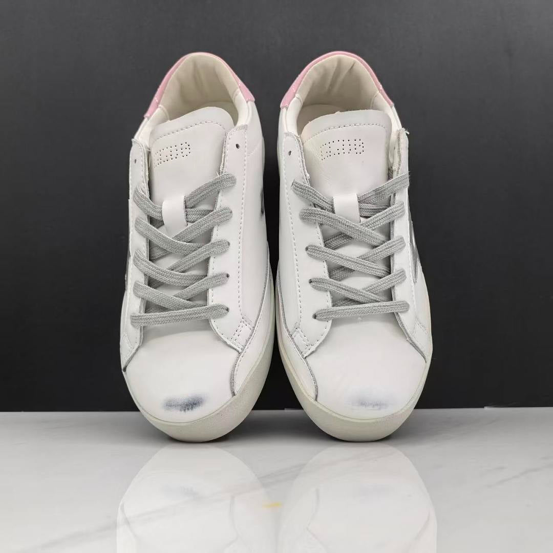 Golden Goose Super-Star White Leather Silver Pink