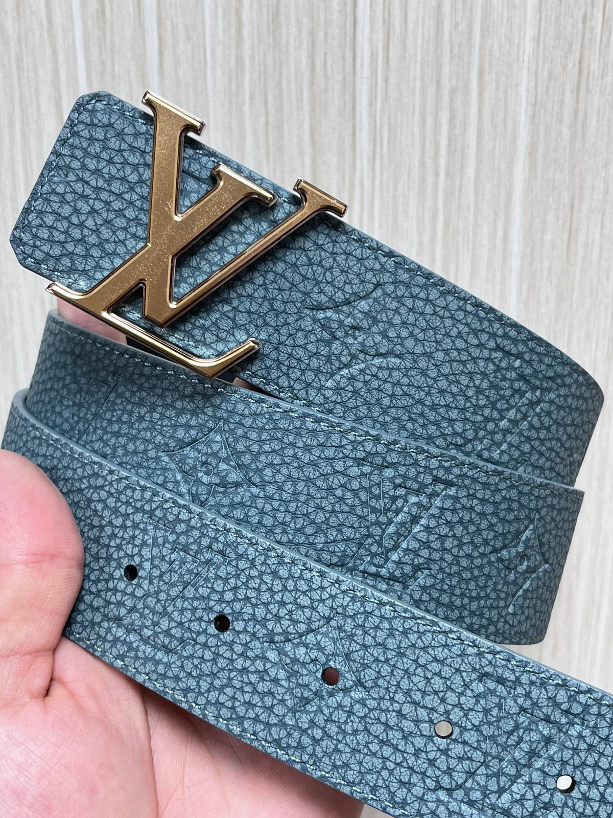 Louis Vuitton LV Initiales 40MM Reversible Belt Taurillon Monogram Blue