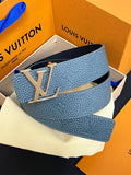 Louis Vuitton LV Initiales 40MM Reversible Belt Taurillon Monogram Blue