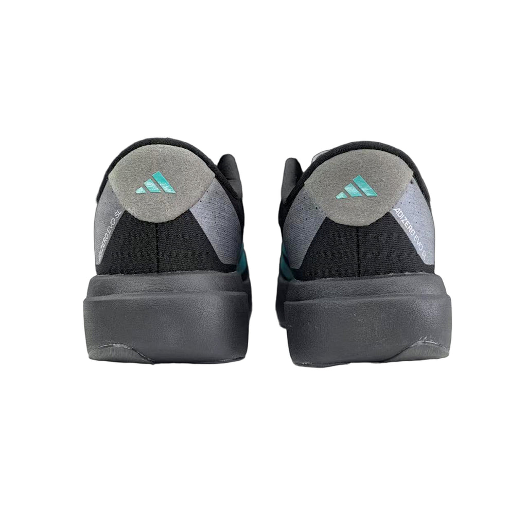 adidas Unisex Adizero Evo SL Core Black / Pure Teal / Grey Four