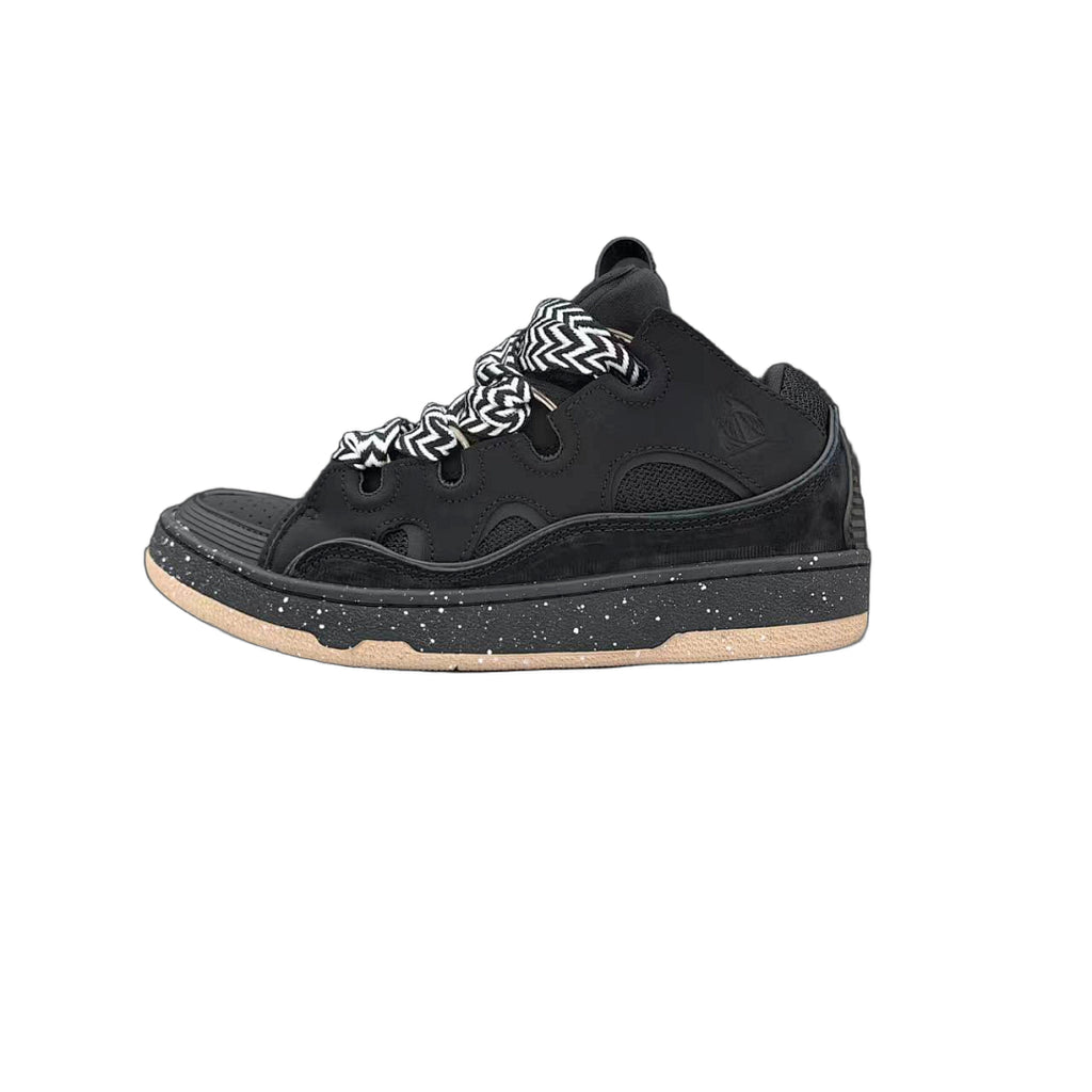 Lanvin Curb Sneakers 'Black Paint Splatter' - Gum Sole