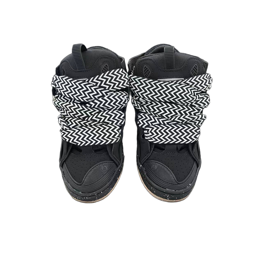 Lanvin Curb Sneakers 'Black Paint Splatter' - Gum Sole