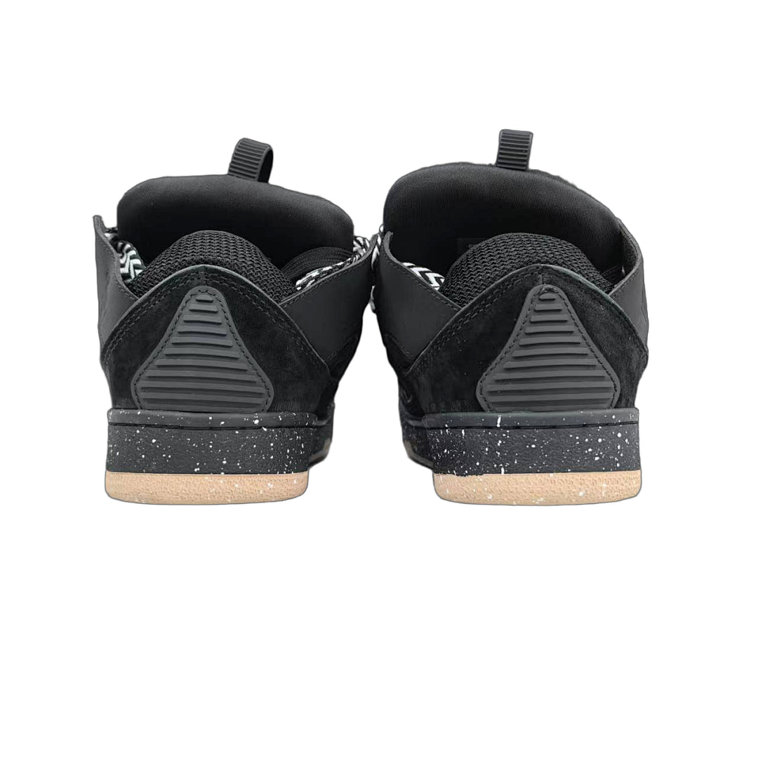 Lanvin Curb Sneakers 'Black Paint Splatter' - Gum Sole