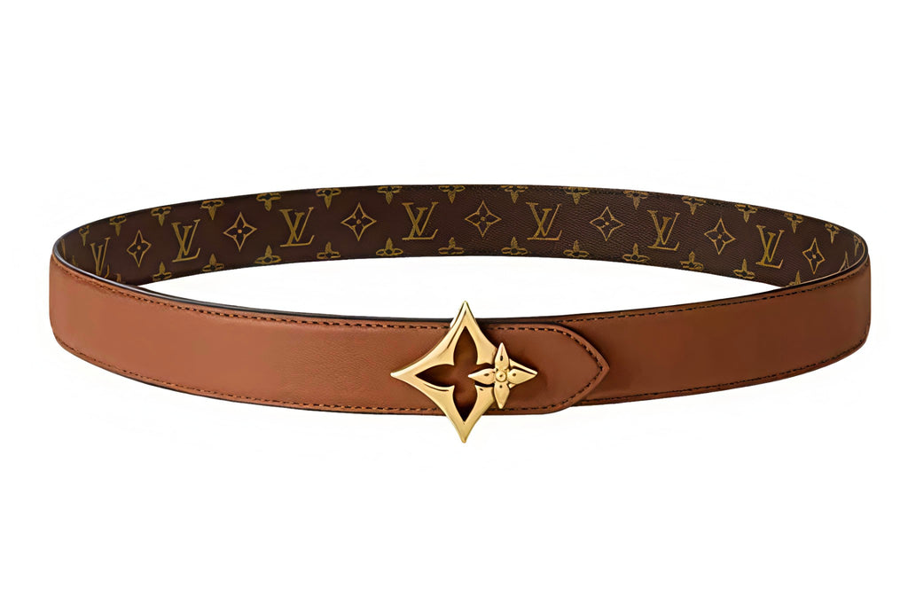 Louis Vuitton LV Flowergram 30MM Reversible Belt Cognac