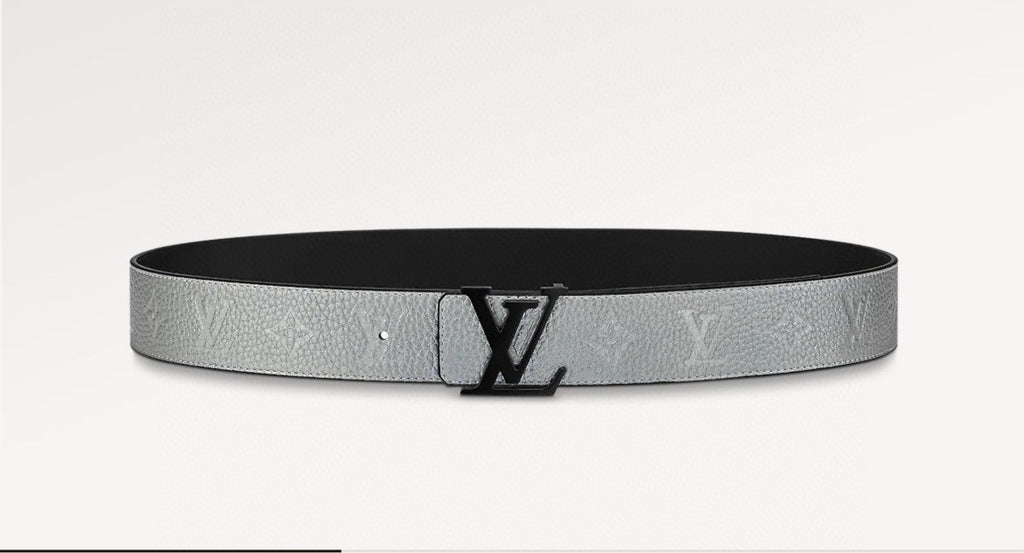 Louis Vuitton LV Initiales 40MM Reversible Belt Monogram Taurillon Grey