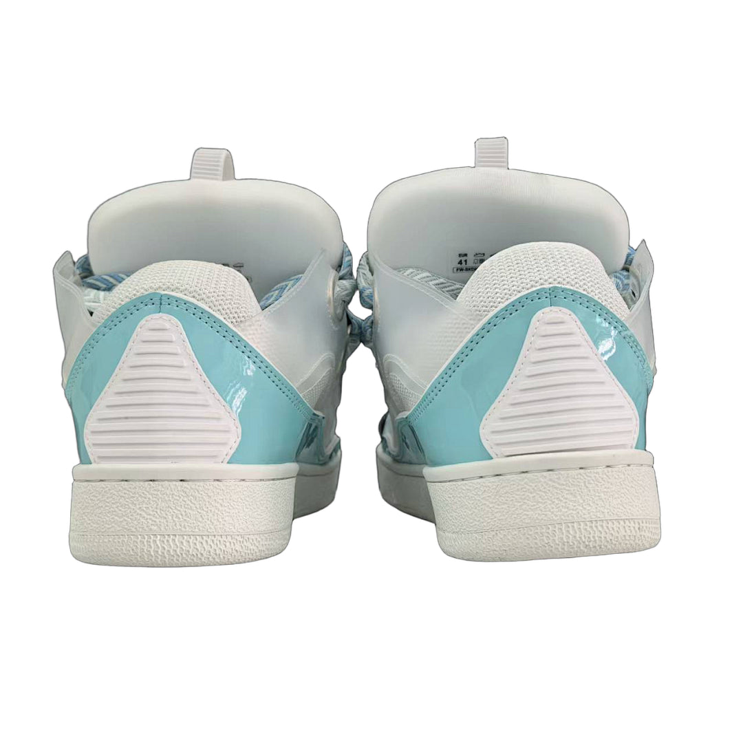 Lanvin Curb Sneakers 'White Light Blue' - Patent Leather