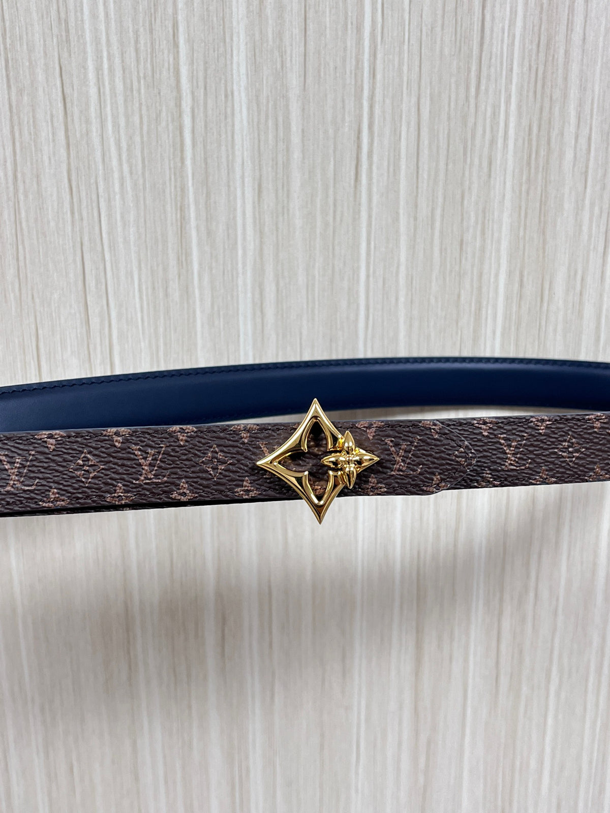Louis Vuitton LV Flowergram 20MM Reversible Belt Monogram Canvas Blue