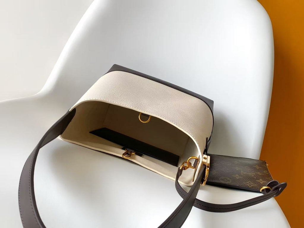 LV Low Key Hobo Bag 28 White Black in Smooth Cowhide 286849