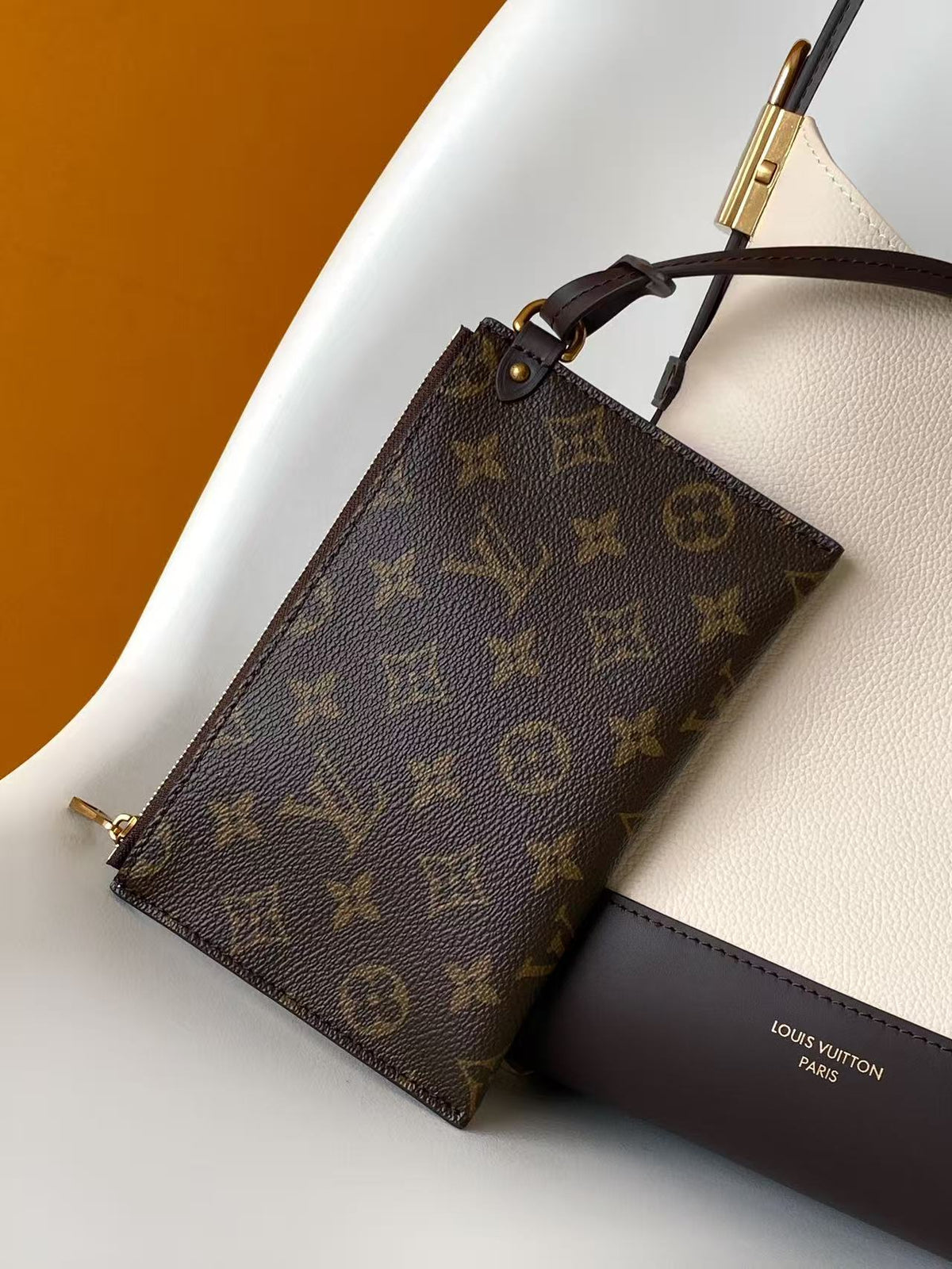 LV Low Key Hobo Bag 28 White Black in Smooth Cowhide 286849