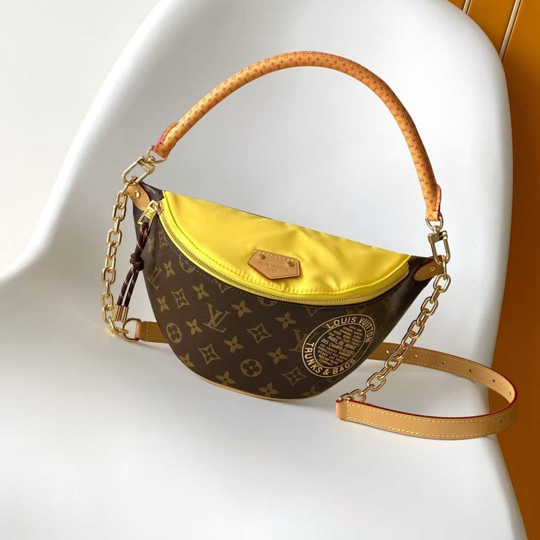 LV Paris À Vélo Bag 30 Brown Yellow in Monogram Canvas 286809