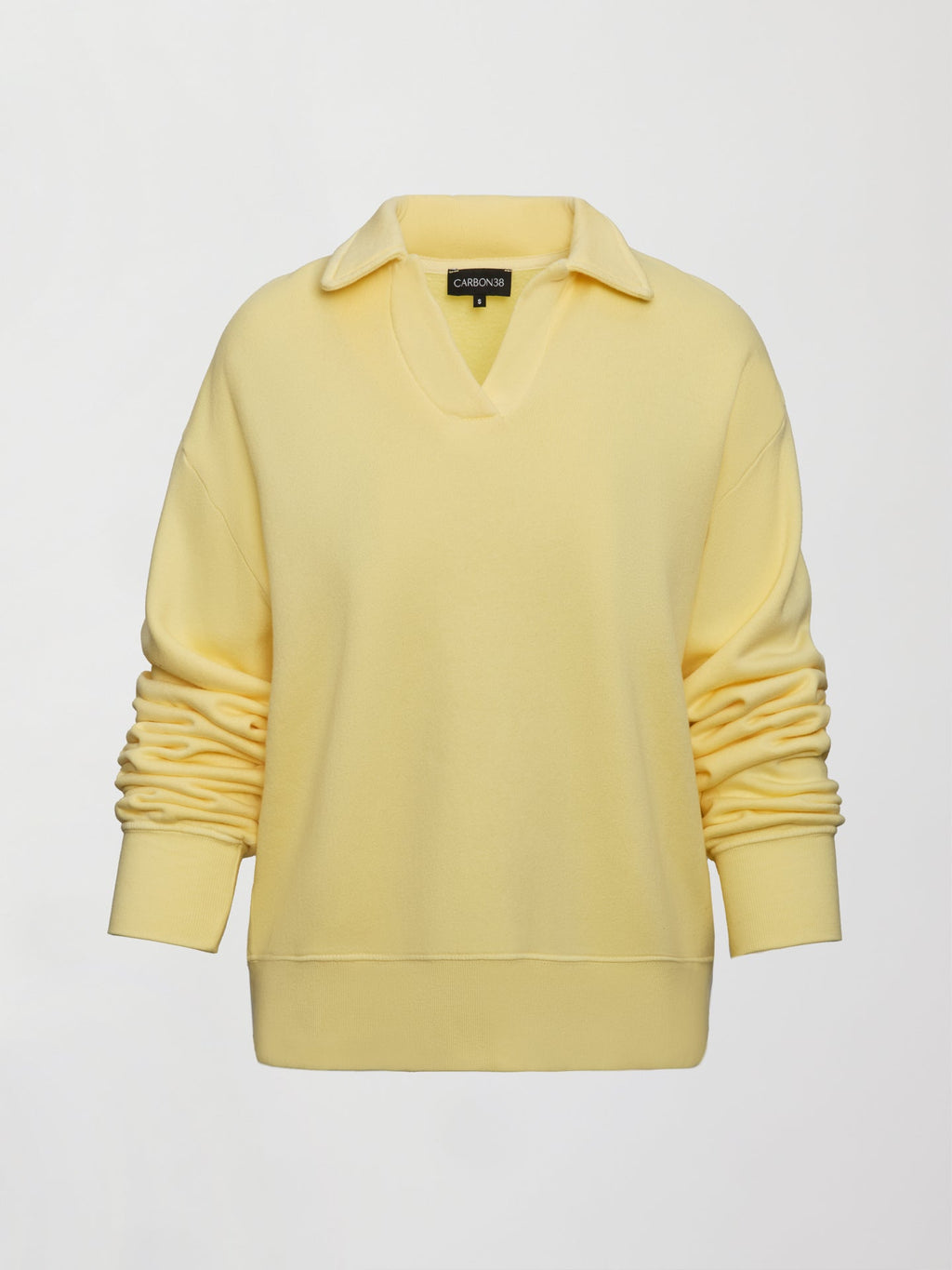 Johnny Collar Sweatshirt in French Terry - Banana