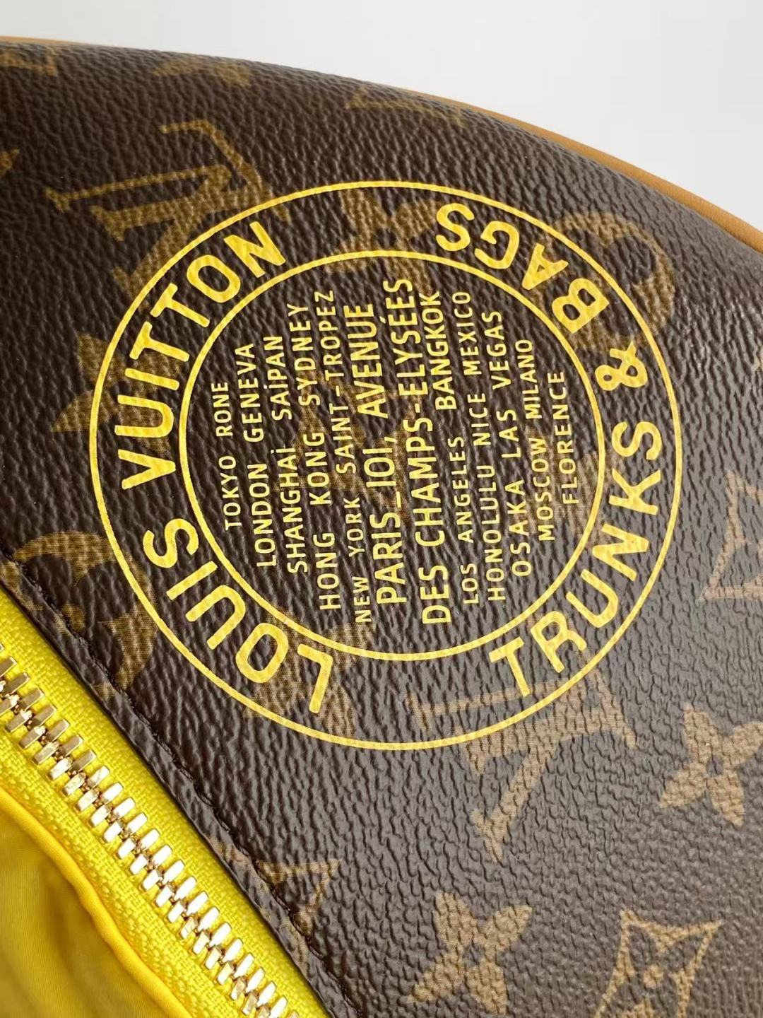 LV Paris À Vélo Bag 30 Brown Yellow in Monogram Canvas 286809