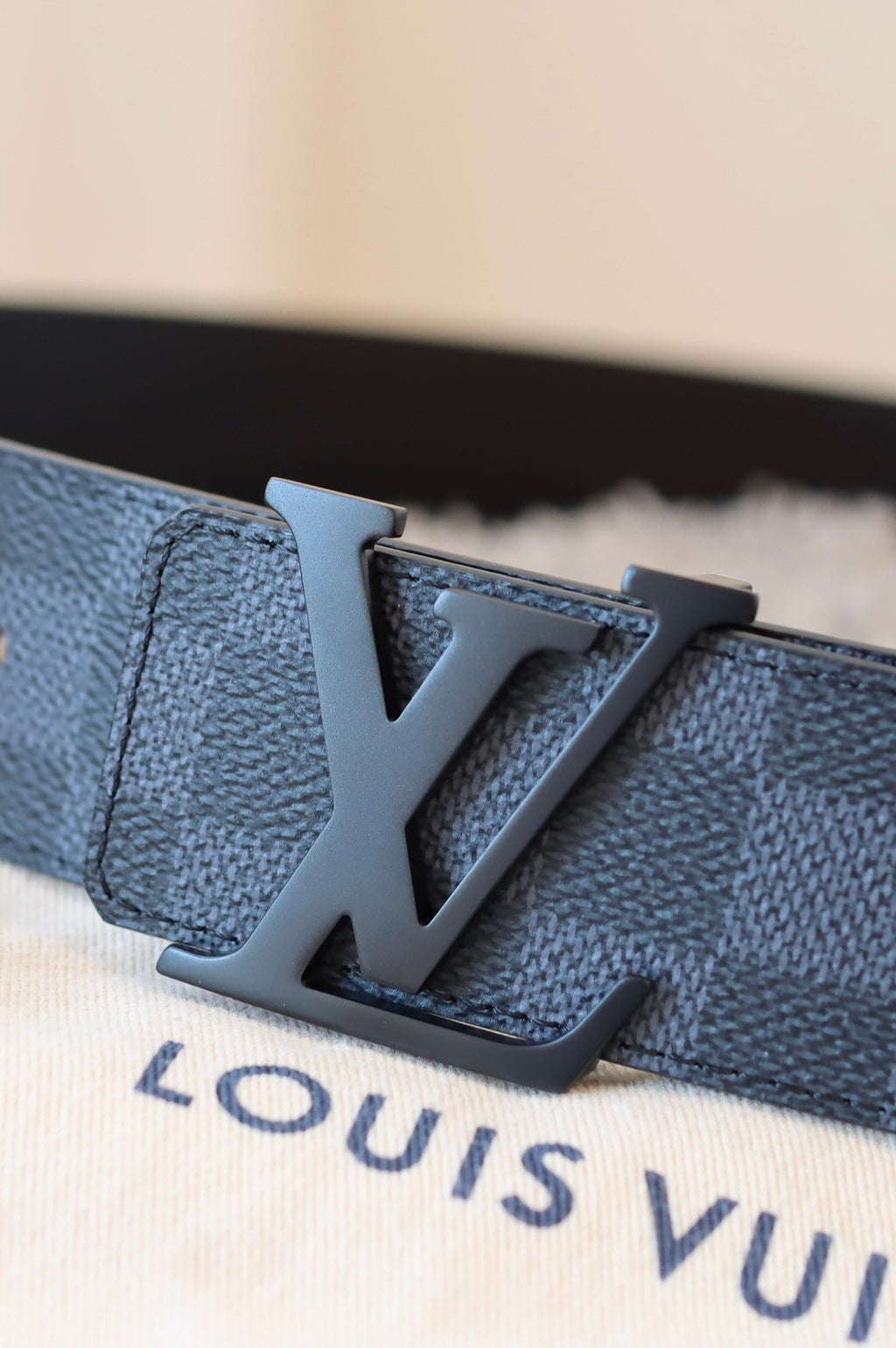 Louis Vuitton LV Initiales Damier Graphite 40mm Reversible Belt