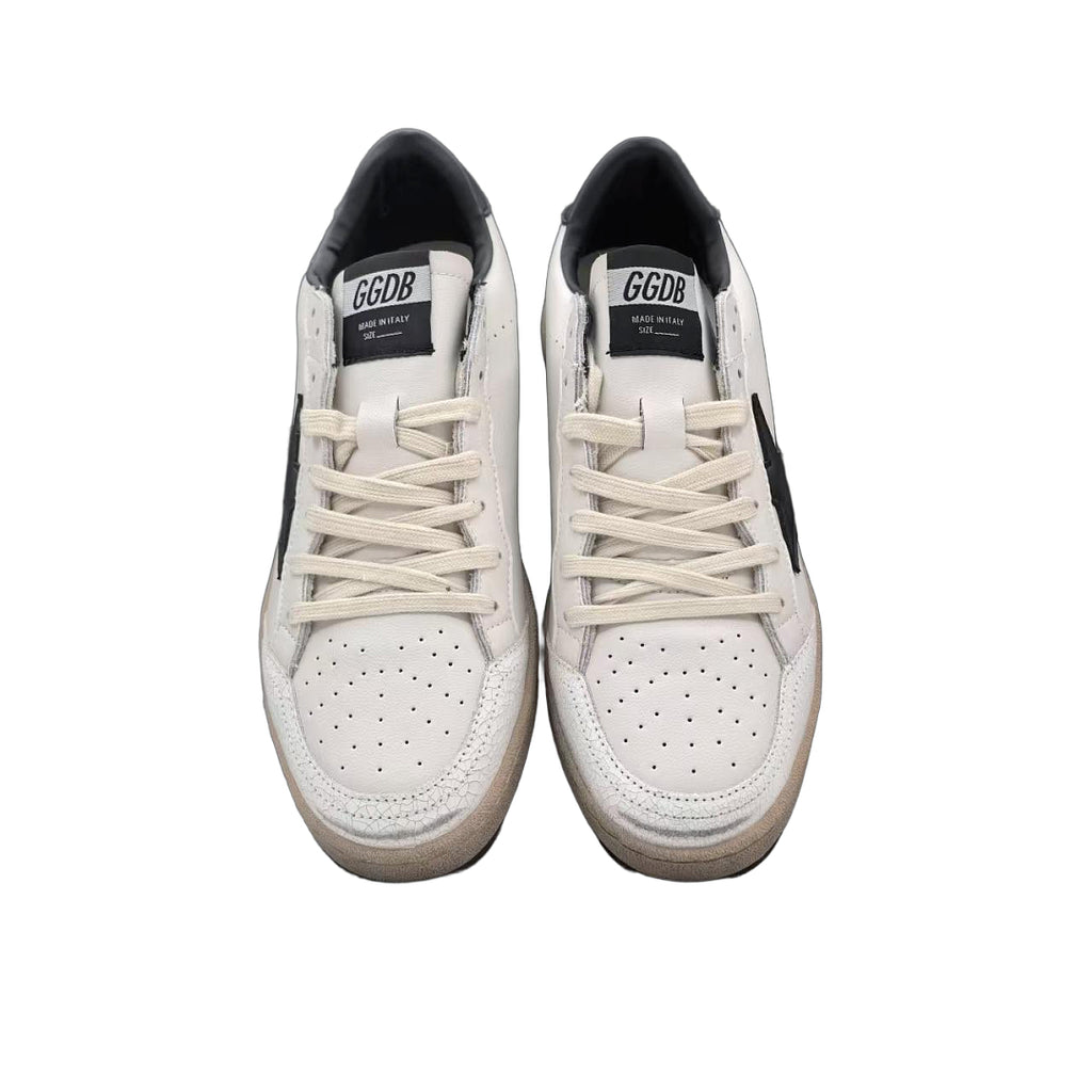 Golden Goose Ball Star White Leather Black