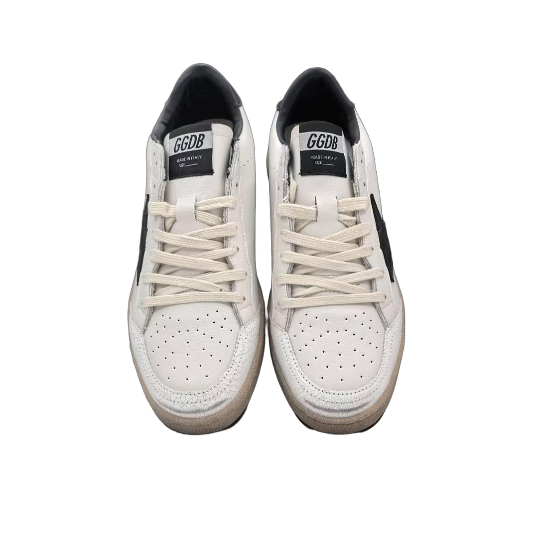 Golden Goose Ball Star White Leather Black