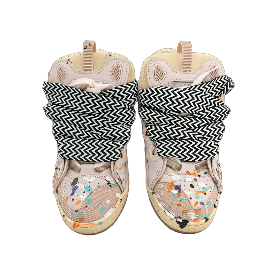 Lanvin x Gallery Dept. Curb Sneakers 'Light Pink Multi Paint Splatter'