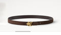 Louis Vuitton LV Bloom 30MM Reversible Belt Suede Brown