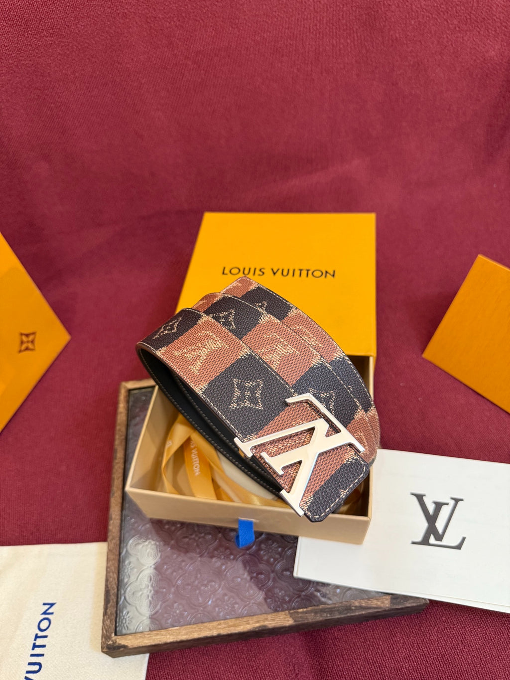 Louis Vuitton LV Initiales College Monogram Heritage 40MM Reversible Belt