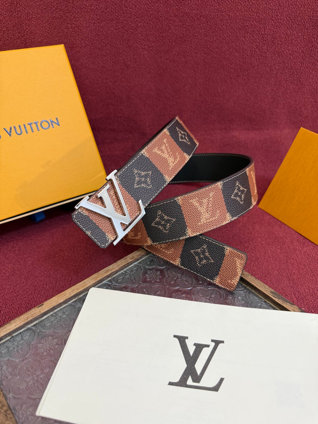 Louis Vuitton LV Initiales College Monogram Heritage 40MM Reversible Belt