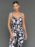 Floral Print Ruched Tank in Melt - Floral Print