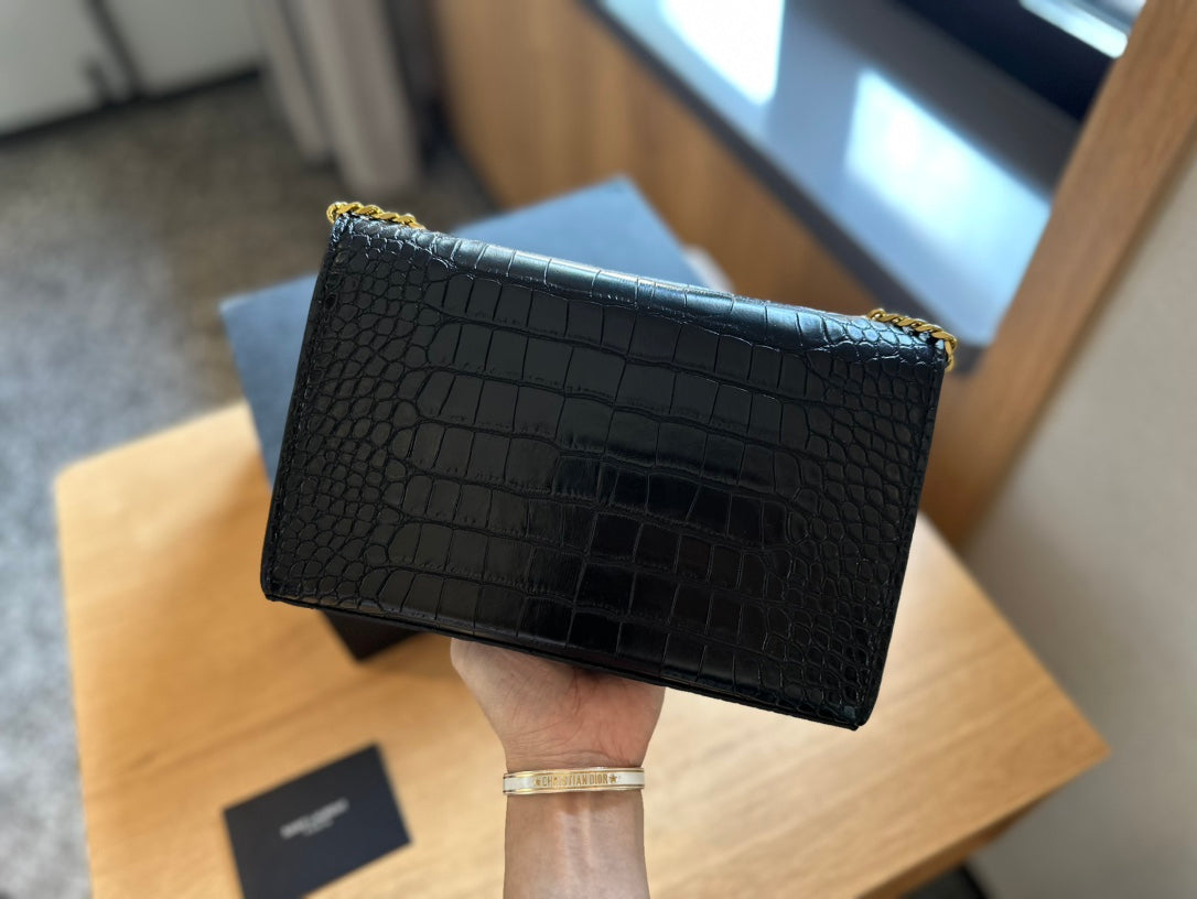 YSL Kate Woc monogram logo bag size 22×17cm